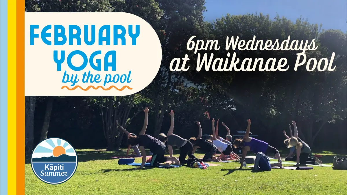 A fitness Instructor doing Yoga by the pool